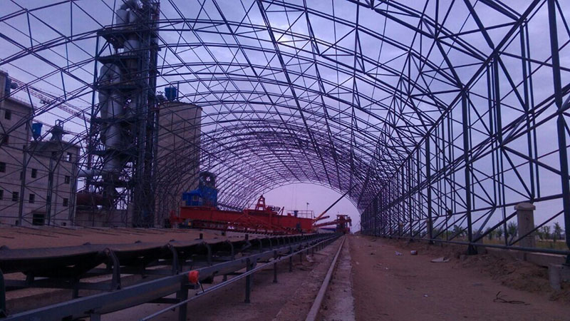 永康煤棚网架安装