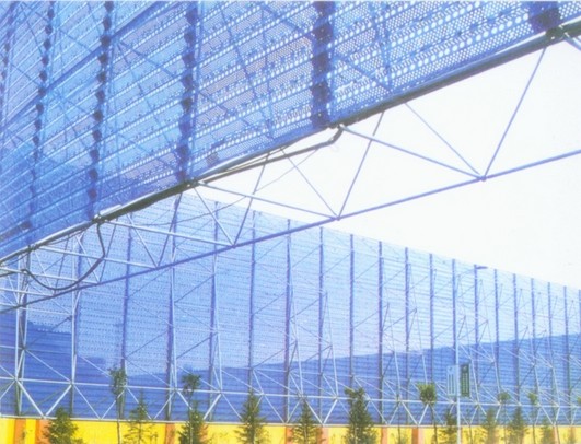 永康环保扫风墙网架工程